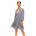 J. Crew Dresses | J. Crew Beachwear Blue White Check Gingham Ruffle Keyhole Tie Swing Dress Xxl | Color: Blue/White | Size: Xxl