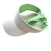 Anthropologie Accessories | Anthropologie Tie Back Visor Hat White Green Cotton New Stretchy Back Adjustable | Color: Green/White | Size: Os