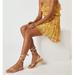 Anthropologie Shoes | Anthropologie Pilcro Tie-Up Strappy Thong Sandal | Color: Gold/Tan | Size: 6.5
