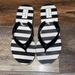 Kate Spade Shoes | Kate Spade Black & White Milli Wedge Flip Flops, Nwot | Color: Black/White | Size: 6