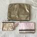 Victoria's Secret Bags | New Victoria’s Secret 3 Clutch And Wristlets Bags | Color: Gold/Pink | Size: Os