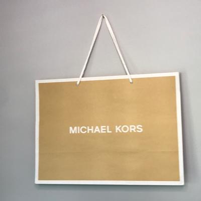 Michael Kors Other | Michael Kors Medium Gift Paper Bag | Color: Tan/White | Size: Os