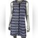 J. Crew Dresses | J.Crew V-Neck Sleeveless Lined Zipped Back Shift Dress | Color: Blue | Size: 6