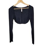 Anthropologie Sweaters | Anthropologie Daily Practice Navy Blue Shrug Bolero Sweater Lightweight Knit L | Color: Blue | Size: L