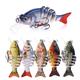 6 PCS Bionic Swimming Fishing Lure Multi Jointed - 2" Swimbaits Slow Sinking Lures - Suitable for All Kinds of Fish Freshwater Saltwater - Fishing Lures Kit for Bass Trout