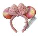 Disney Accessories | Disney Parks Sherpa Tie Dye Minnie Mouse Ears Headband | Color: Pink | Size: Os