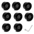 82A Inline Skate Wheels (32 X 58 mm) for Indoor or Outdoor Double Row Skating, Roller Skating Replacement Accessories, 8 Pack,Black