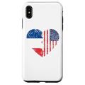 Hülle für iPhone XS Max Amerikanische französische Flagge Herz | Frankreich USA Flagge USA USA USA