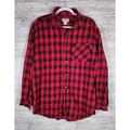 Carhartt Shirts | Carhartt Flannel Shirt Mens Large Red Plaid Original Fit Pockets 100% Cotton | Color: Red | Size: L