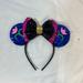 Disney Accessories | Disney Minnie Mouse Ears Blue Black Pink And Gold Anna From Frozen | Color: Black/Blue/Gold/Green/Pink | Size: Osg