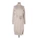 Splendid Casual Dress - Sweater Dress: Gray Dresses - Women's Size Medium