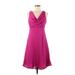 Old Navy Casual Dress - Party Cowl Neck Sleeveless: Pink Solid Dresses - Women's Size 8