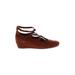 L'Amour Des Pieds Wedges: Brown Solid Shoes - Women's Size 6 1/2 - Round Toe