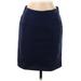 J.Crew Factory Store Formal Skirt: Blue Solid Bottoms - Women's Size 6 Petite