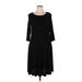 Lauren by Ralph Lauren Casual Dress - Sweater Dress: Black Solid Dresses - Women's Size 1X