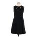 Cynthia Rowley TJX Casual Dress - A-Line High Neck Sleeveless: Black Print Dresses - Women's Size Large