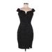 ASTR The Label Cocktail Dress - Sheath: Black Tweed Dresses - Women's Size Medium