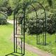 Heavy Duty Garden Arch Metal Rose Arches Wide 140cm 180cm 220cm 260cm 300cm 340cm Rustproof Garden Entrances Decoration Arch Trellis For Climbing Plants (Color : Black, Size : 140x230x40CM)