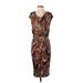 Max Mara Casual Dress - Wrap: Brown Paisley Dresses - Women's Size 38