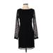 Ann Taylor Casual Dress - Sweater Dress: Black Dresses - Women's Size 0 Petite