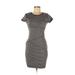 RACHEL Rachel Roy Casual Dress - Sheath: Gray Graphic Dresses - Women's Size Medium