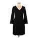 Trina Turk Casual Dress - Sheath V-Neck 3/4 sleeves: Black Print Dresses - Women's Size 6