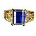 Mtrolls 3.25 Ratti 2.00 Carat Certified Original Blue Sapphire Gold Plated Ring Panchdhatu Adjustable Neelam Ring for Men & Women by Lab Certified