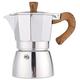 OQHAIR Moka Stovetop Espresso Maker Aluminium Stovetop Moka Pot Coffee Maker Aluminum for Ground Coffee Americano Latte Mocha Cappuccino Macchiato Silver 150ml