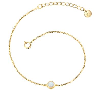 Glanzstücke München Armband aus Sterling Silber in gelbgold mit Opal (synth.) 17,0 cm Basislänge + 3,0 Verlängerung Damen Image