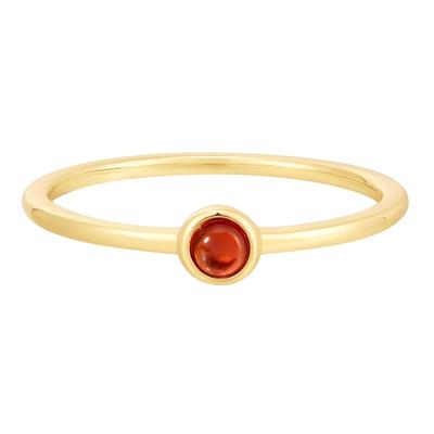 Glanzstücke München Ring aus Sterling Silber in Gelbgold mit Granat 60 Damen Image