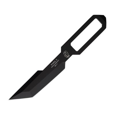 Eickhorn Solingen Para-III Fixed Blade Knife 3.5in Black Premium Steel Tanto Blade Black Stainless Steel Handle 825275