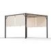 COSIEST 10'x10' Iron Frame w Dual Canvas Roof Pull-Up Shade Pergola