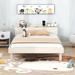 Twin Solid Wood Bedframe, Twin Size Wooden Platform Bed Frame for Kids