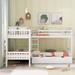 Twin over Twin L-Shaped Bunk Bed with Drawers