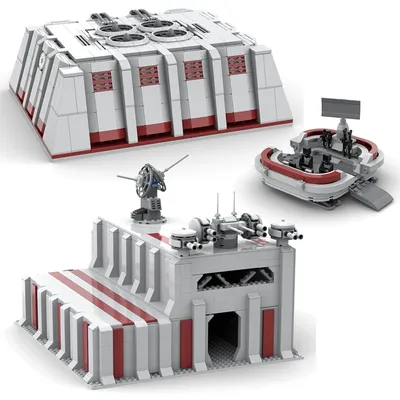 Raum Schlacht Militär Basis Stern Film Szene Bausteine Barracks Geschenke Ziegel Spielzeug für Kinder Geburtstag Geschenk Geschenk Image