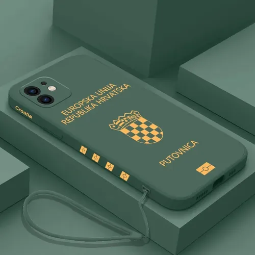 Kroatien Pass hülle Handy hülle für iPhone 15 14 13 12 11 pro max mini x xr xs max se 8 7 plus