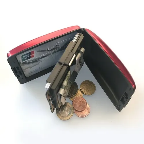 Geldbörsen Herren Geldbörse starre Kreditkarten etui Anti-RFID-Scan-Schutz für Unisex Bankkarte