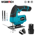 WOBERICH 12V 5600RPM Cordless Jig Saw Electric Jigsaw Speed Adjustable Portable Woodworking Power