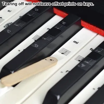 54/61/88 Key Piano Stickers Transparent Piano Keyboard PVC Sticker Piano Stave Electronic Keyboard