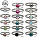 1PC G23 Titanium Opal BCR Piercings Ear Septum Piercing Nose Ring Gem Ball CBR Helix Tragus Labret