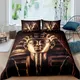 Pharaoh Duvet Cover Queen Ancient Egypt Tribe Comforter Cover Set for Boys Egyptian Pyramids Exotic