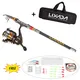 Lixada Telescopic Fishing Rod Reel Combo Kit Carbon Fiber Fishing Rod Pole + Spinning Fishing Reel +