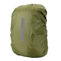 【12】Multi Size Military Green Reflective Backpack Cover Night Travel Safety Outdoor Backpack Cover