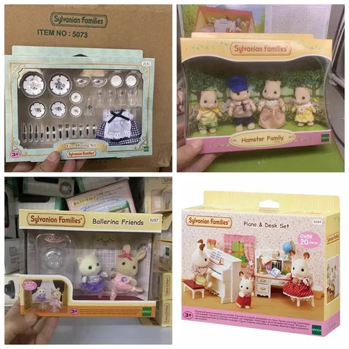 Sylvanian Familien Puppenhaus Möbel Set Miniatur Simulation Puppen Zubehör DIY Spielzeug Mädchen