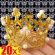 20/1Pcs Mini Crown Cake Decoration Princess Topper Kids Baby Pearl Tiara Ornament for Wedding