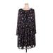 Torrid Casual Dress - DropWaist: Black Floral Motif Dresses - Women's Size 4X Plus