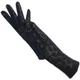 Automne dames cuir véritable mode dentelle gants AB nouveau cuir véritable noir gants sans doublure