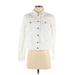 J.Crew Denim Jacket: Short White Print Jackets & Outerwear - Women's Size Small