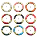 Bracelet rond en bambou coloré pour femmes et adolescentes bijou rétro couleur bonbon cadeau