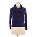 Apt. 9 Turtleneck Sweater: Purple Color Block Tops - Women's Size X-Large